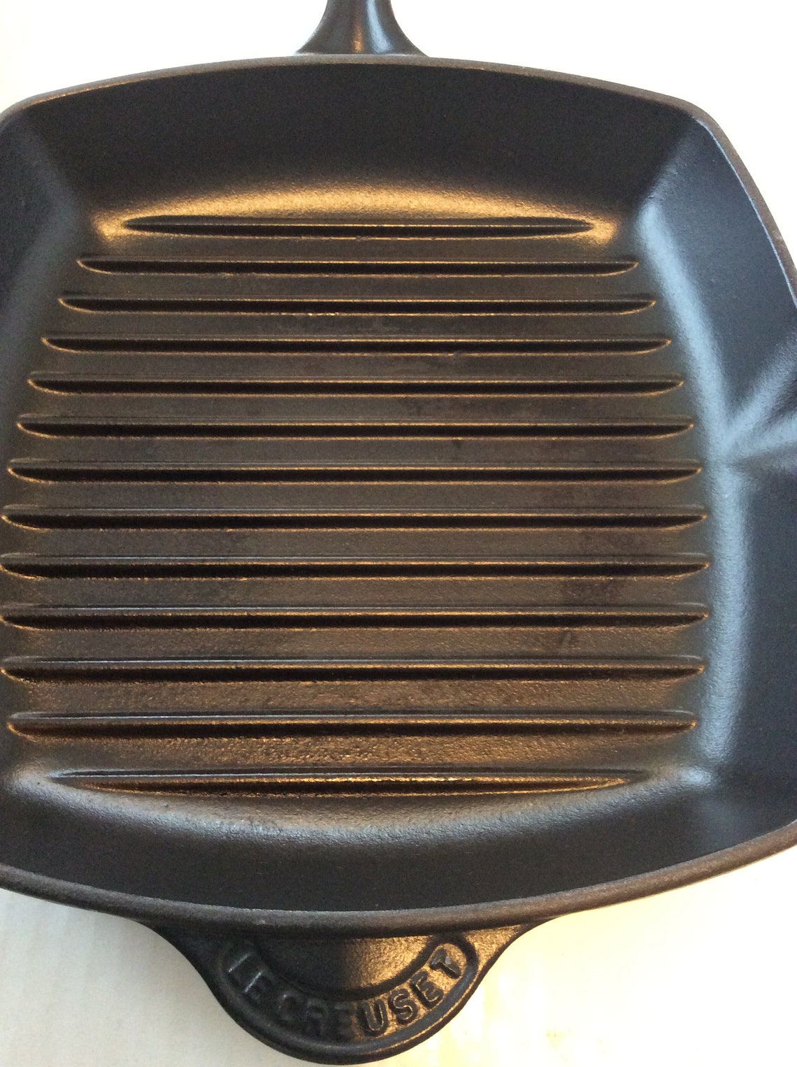 Le Creuset Carré en Fonte Poêle Grill Friture Poêle Etsy