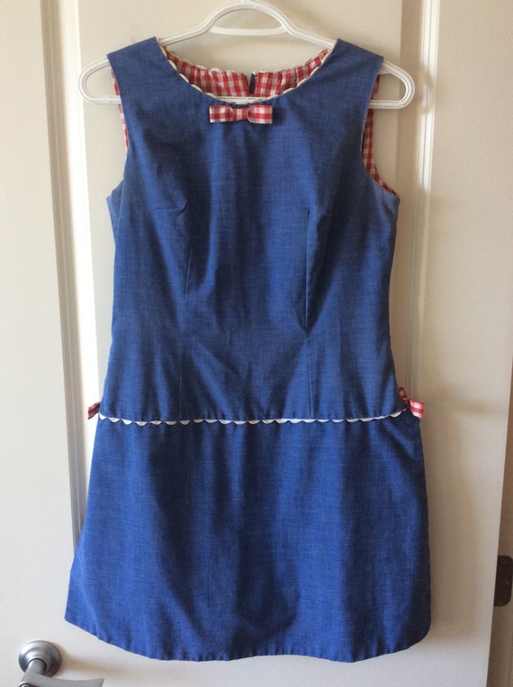VINTAGE: SKORT DRESS With Red Checkered Fabric
