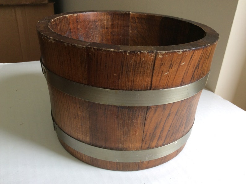 Vintage Wooden BUCKET / Nut HOLDER / Serving BOWL Etsy
