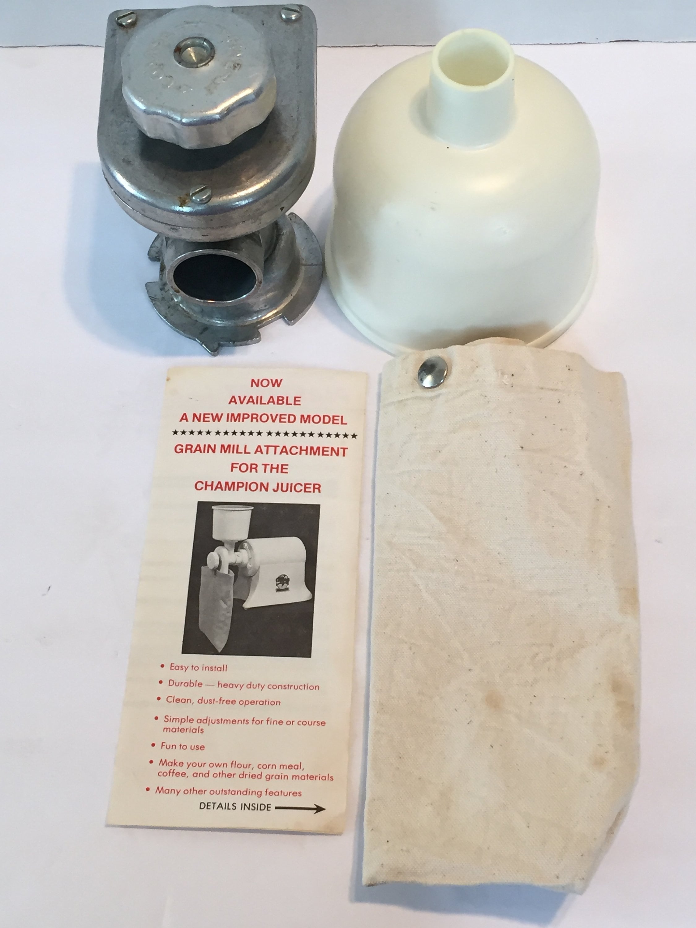 Champion Juicer Grainmaster Grain Mill Attachment With Funnel and Sack -   Canada