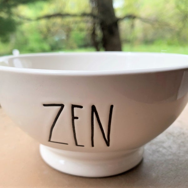 Rae Dunn "Zen" Bowl for Cereal, Soup, Pasta, Ice Cream, Oatmeal, etc.