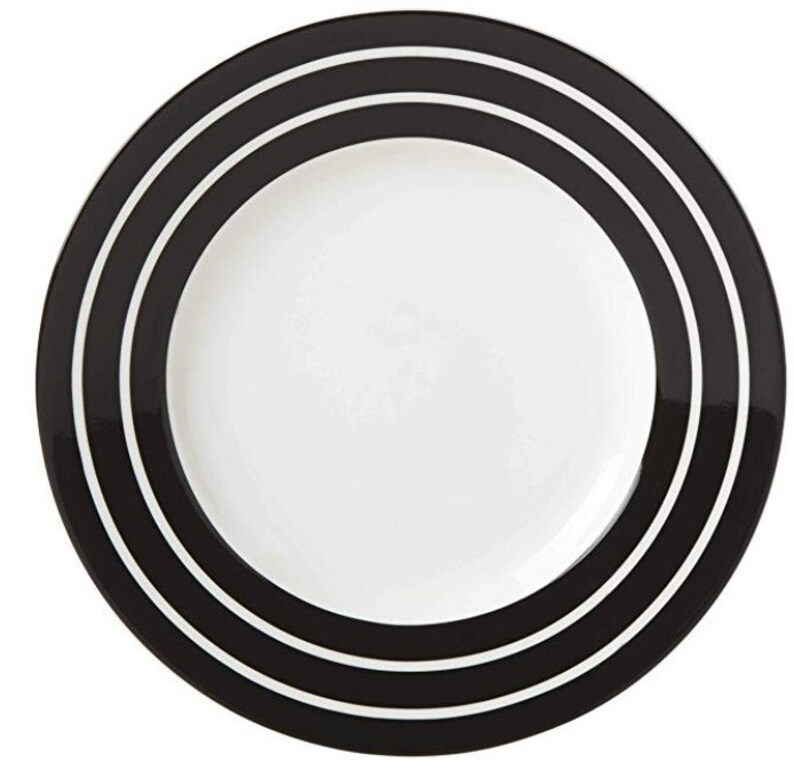 Kate Spade White and Black Striped Primrose Drive Vintage Etsy