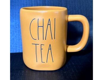Rae Dunn "CHAI TEA" Coffee Mug With Option To Add Swarovski Crystal