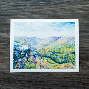Lindy Point, Blackwater Falls State Park | Watercolor Print | WV Landscape Print