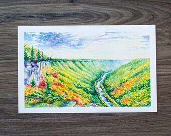 Endless Wall Trail | Watercolor Print | WV Landscape Print