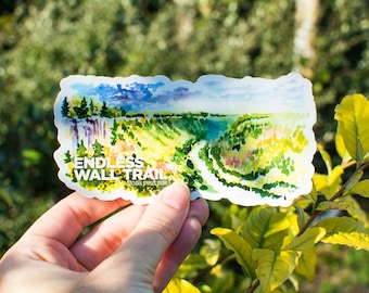 Endless Wall Trail Sticker | Vinyl Landscape Sticker | National Park Sticker