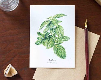 Basil Note Card