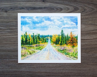 Dolly Sods Roadway | Watercolor Print | WV Landscape Print