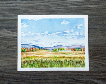 Canaan Valley Meadow | Watercolor Print | WV Landscape Print