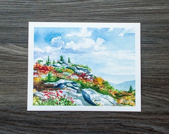 Bear Rocks at Dolly Sods | Watercolor Print | WV Landscape Print