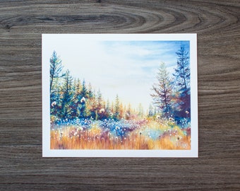 Dolly Sods Bog in Autumn | Watercolor Print | WV Landscape Print