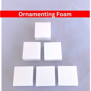 3x3x2'' Foam Cube Set of 6, 3x3x2 Inches Ornament Foam, 8x8x5 Cm Soft Foam  Cubes, Square Styrofoam Cube, Polystyrene Foam 
