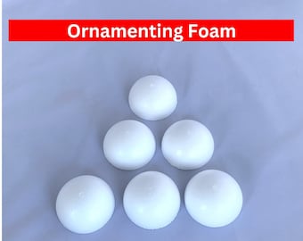 3.25'' Half Round Ball Foam, 3.25 inches Half Sphere Ball Styrofoam, Hemi Styrofoam Ball, 9 cm Half Round Dense Polystyrene Foam