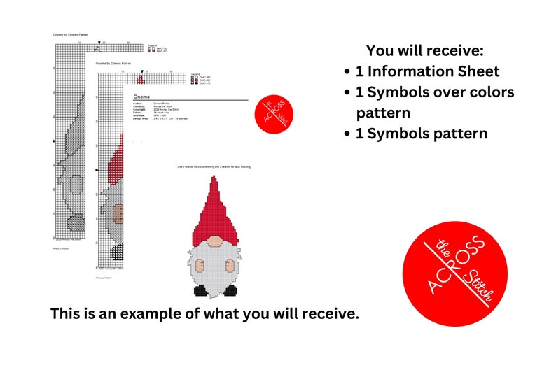 Candy Cane Gnome Cross Stitch Pattern image 3