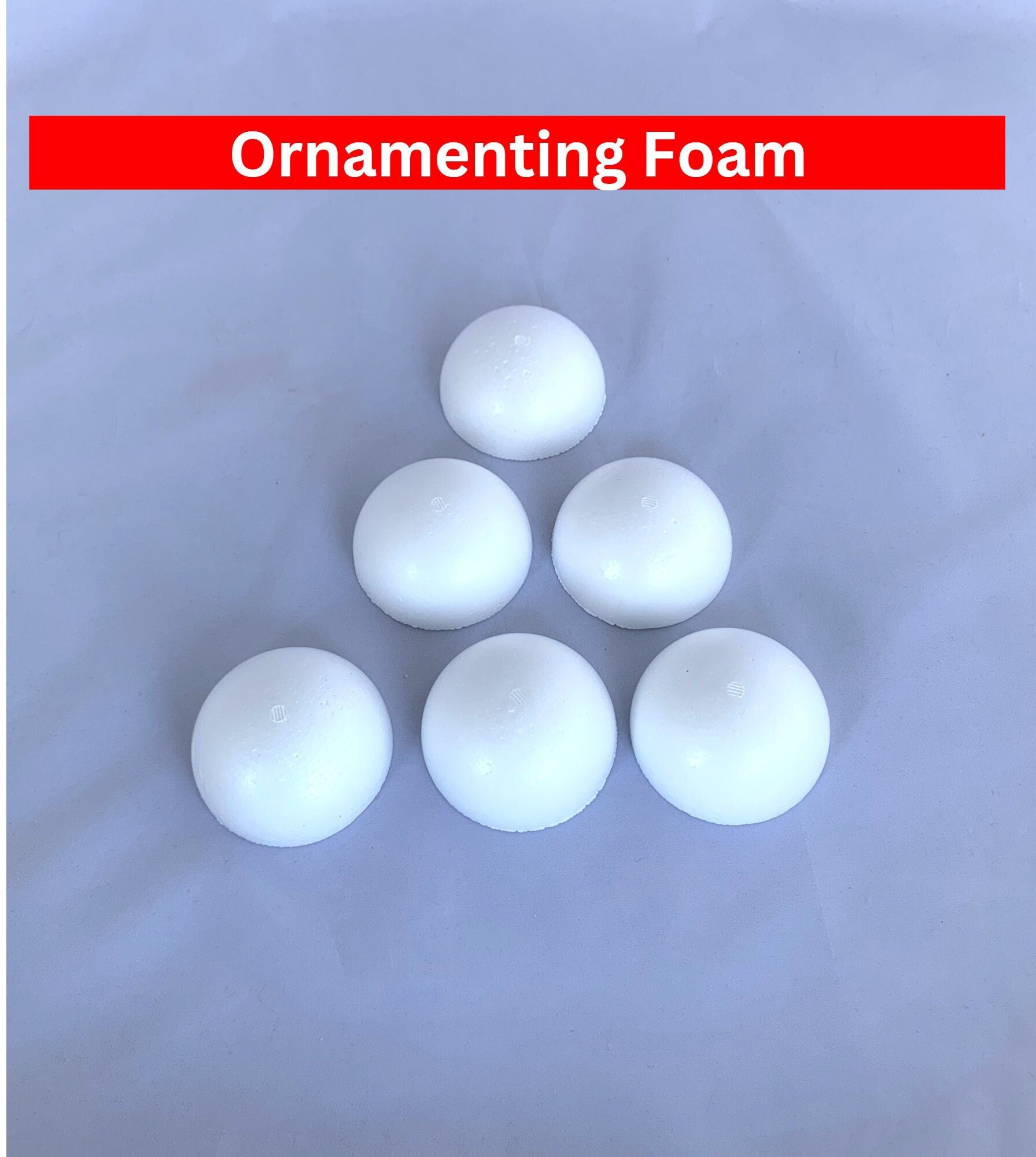 Smooth Desert Foam Half Ball White Half Round Styrofoam Foam - 8, Set of 4