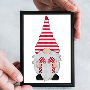 Candy Cane Gnome Cross Stitch Pattern image 2