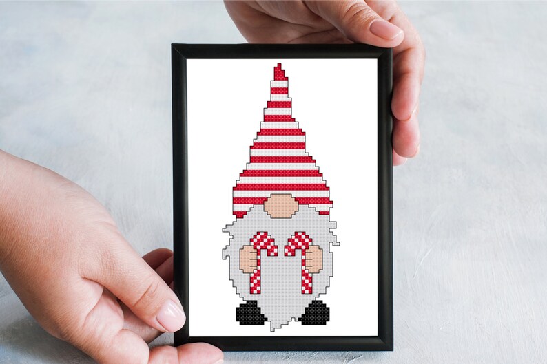 Candy Cane Gnome Cross Stitch Pattern image 2