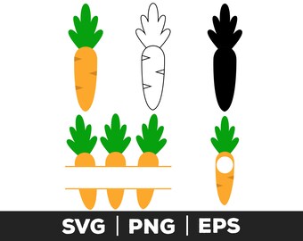 Zanahoria Naranja SVG, Zanahoria svg, Zanahoria de Pascua svg, png, eps, paquete de zanahoria svg, Imágenes Prediseñadas de zanahoria, svg vegetal, uso comercial y personal