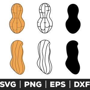 Peanut SVG, Peanut PNG, Peanut EPS, Peanut Clip Art, Peanut Cut Files for Cricut, Peanut Cut Files for Silhouette