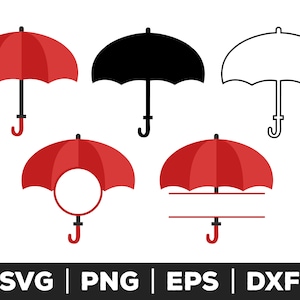 Umbrella - Umbrella Silhouette SVG Files,| Umbrella Cut Files, Umbrella Vector Files, Rain SVG Vector, Umbrella Clip Art