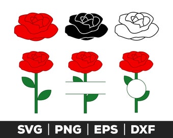 Roses SVG Bundle, Rose svg, png, eps, vector Rose cut files for cricut, Rose cut files for silhouette, Rose clipart,