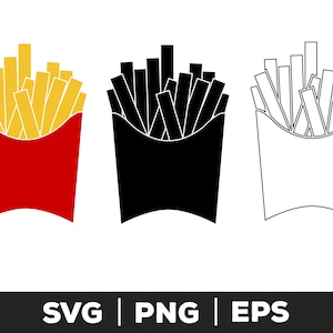 French Fries svg, png, eps, fries svg, French fry svg, food svg, french fries clipart, chips svg, crisps svg, commercial & personal use