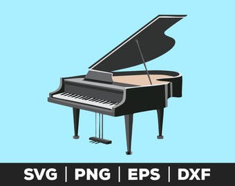 Piano svg, png, eps, Piano Clipart, grand piano svg, Piano cut file, Piano Vector, digital download, commercial use