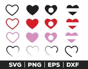 Heart SVG, Heart PNG, Heart EPS, Heart Clip Art, Heart Cut Files for Cricut, Heart Cut Files for Silhouette, Heart Vector