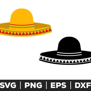 arquivo svg sombrero para cricut e silhouette, chapéu mexicano svg, clipart de festa, design cultural svg, decoração de festa svg, Cinco de Mayo svg