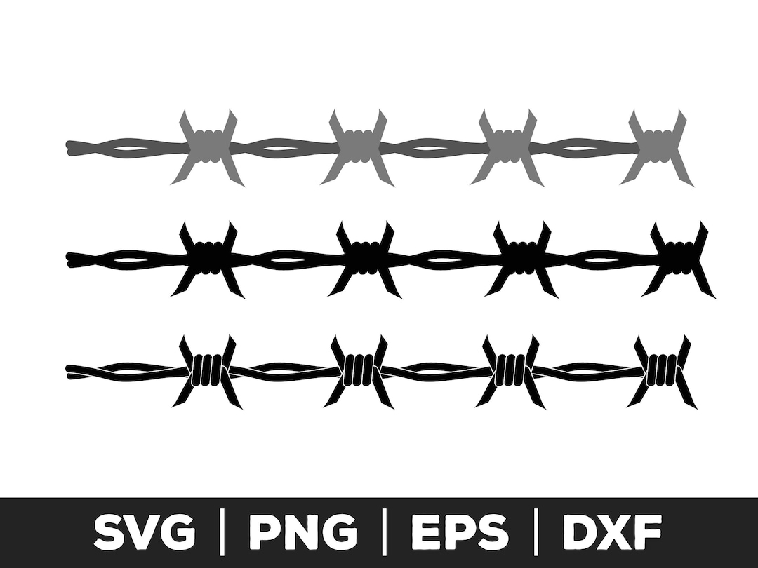 Barb Wire Svg File for Cricut and Silhouette, Fence Svg, Rustic Svg ...