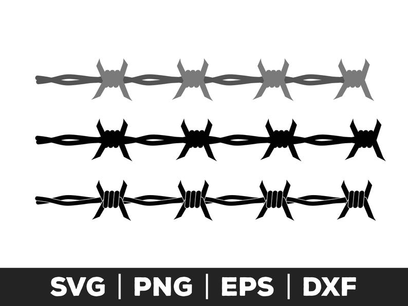 Barb Wire Svg File for Cricut and Silhouette, Fence Svg, Rustic Svg ...