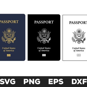 USA Passport Svg, US Passport Outline Svg, Passport Svg, American Passport Svg, Passport Dxf, Passport Png, Passport Clipart, Arquivos, Eps