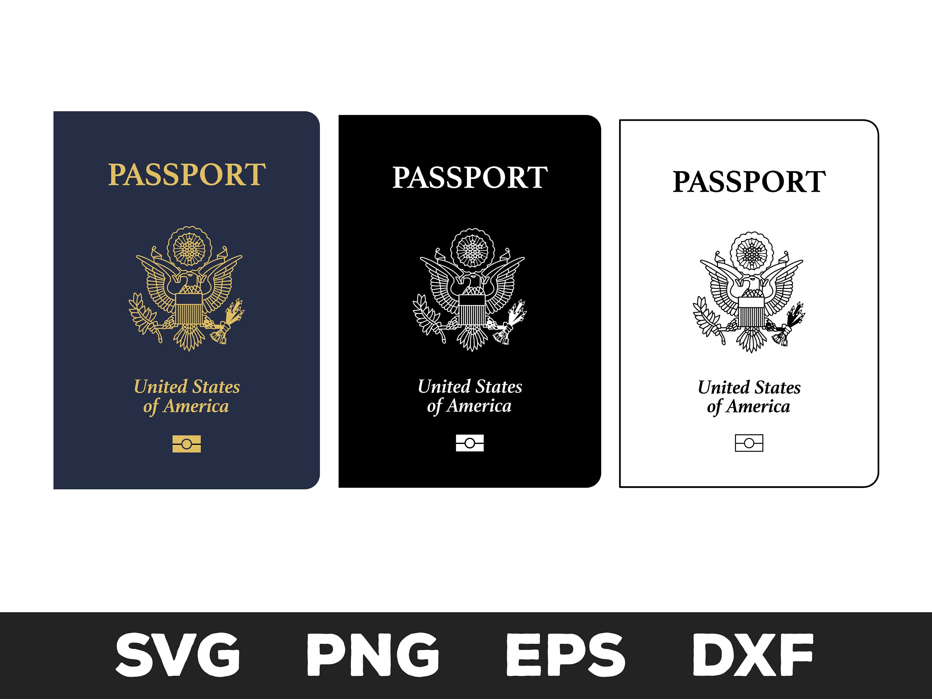 USA Passport Svg US Passport Outline Svg Passport Svg - Etsy Canada