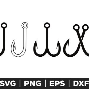 Fishing Hook SVG, Fishing Hook PNG, Fishing Hook EPS, Fishing Hook Cut Files for Cricut, Fishing Hook Cut Files For Silhouette