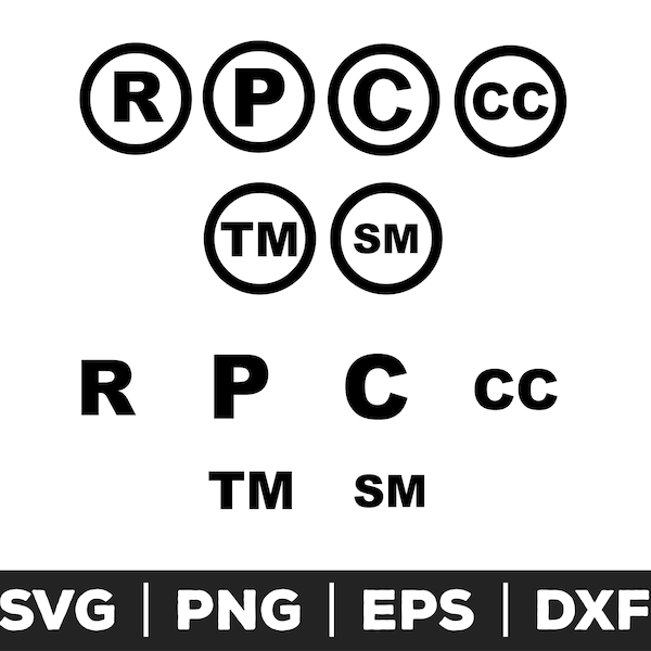 Copyright Symbol SVG, Copyright Symbol PNG, Copyright Symbol EPS, Copyright Symbol Clip Art, Copyright Symbol Cut Files for Cricut