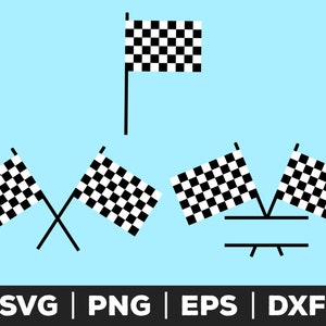 Checkered Racing Flag SVG, Racing Flag SVG, Race Flag Clipart png, Race Finish Line Flags, Racing Flag Cut File for Cricut & Silhouette