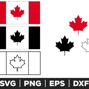 Bandera de Canadá svg, png, eps, dxf - Archivos de corte canadienses para Cricut y Silhouette