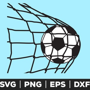 Soccer Ball Hitting Net svg, png, eps, dxf - Sports Cut Files For Cricut And Silhouette