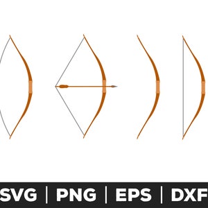 Archer Bow SVG, Archer Bow PNG, Archer Bow EPS, Archer Bow Clip Art, Archer Bow Cut Files for Cricut, Archer Bow Cut Files for Silhouette