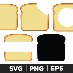 Toast svg, png, eps, Bread svg, Toast Clipart, breakfast svg, Toast cut file, Toast Vector, digital download, commercial use