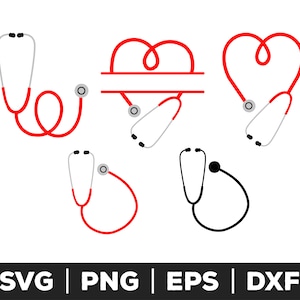 stethoscope svg file for cricut and silhouette, medical svg design, nurse svg, healthcare svg, doctor svg, heart stethoscope, medical svg