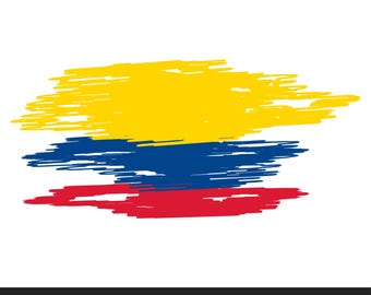 colombia flag svg file for cricut and silhouette, colombian pride svg, latin america flag svg, south america svg, heritage svg,
