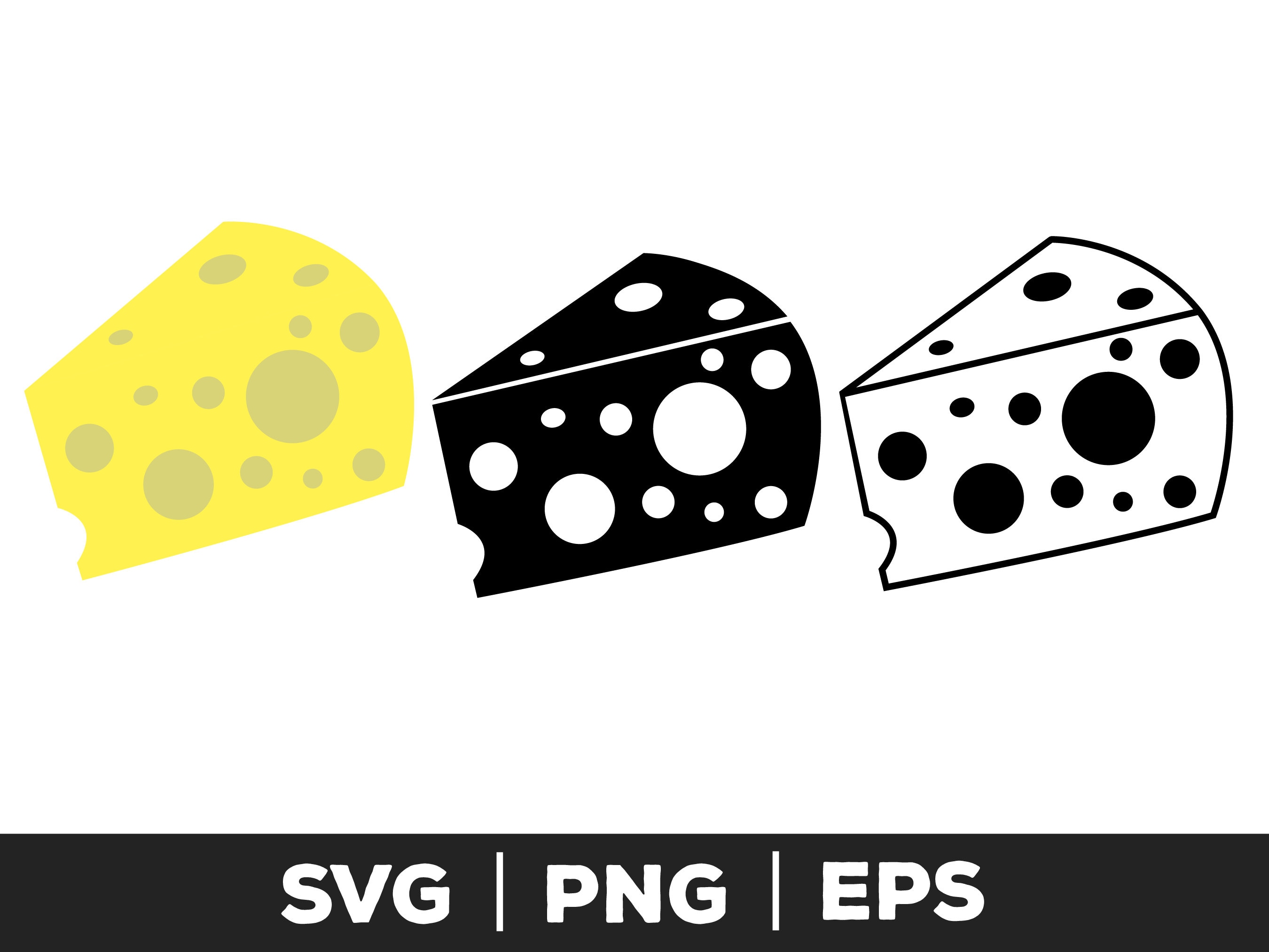 Cheese Svg Png Eps Cheese Clip Art Food Svg Cheese Wedge Etsy