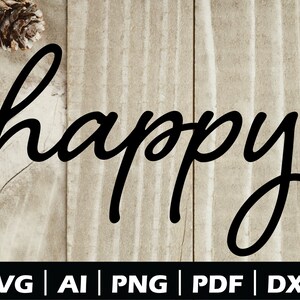 Happy SVG, Feel Good SVG, Mindfulness SVG, Life is Happy, Smile svg, joy svg, spring svg, summer svg, t-shirt svg, Svg File for Cricut