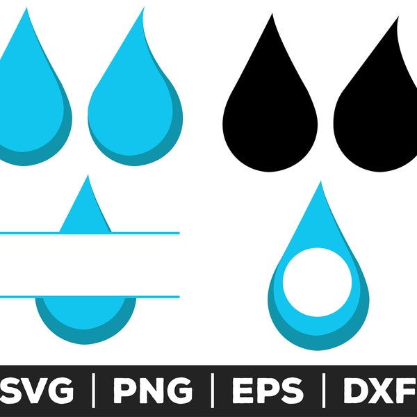 Water Drop svg, png, eps, Droplet, Drop Symbols, Drip Svg, Drop Cricut, Water Cricut, Water Drop For Silhouette, commercial use