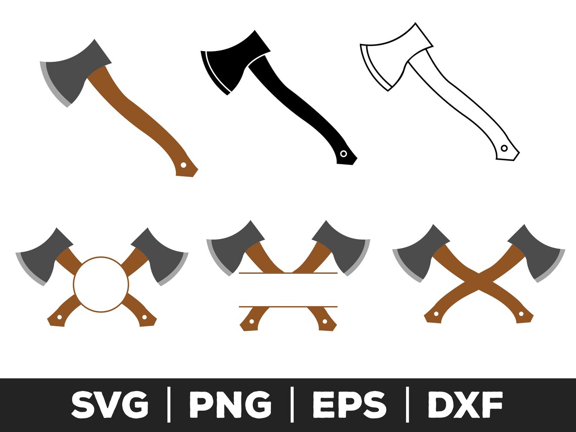 Wood Cutting Axe Svg Wood Cutting Axe Png Wood Cutting Axe Etsy