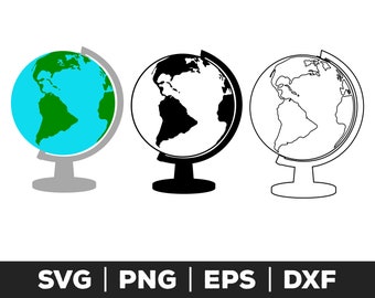 Globe svg, Globe png, Globe eps, Globe clipart, Globe cut files for cricut, Globe cut files for silhouette, planet earth svg, earth svg