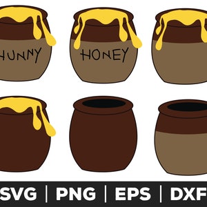 Tarro de miel svg, Tarro de miel png, Tarro de miel eps, abeja svg, Archivos de tarro de miel para Cricut, Archivos de tarro de miel para silueta, Archivos de tarro de miel para Cameo