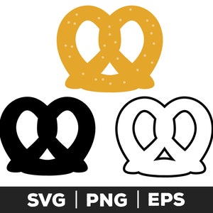Pretzel svg png eps, Digital Download, Baking svg, soft pretzel, oktoberfest, snack svg, food svg, pretzel clipart, Commericial Use