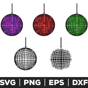 Disco Ball SVG Cut File, Retro Dance Party Decor, Perfect for Cricut Projects, Unique Craft Gift